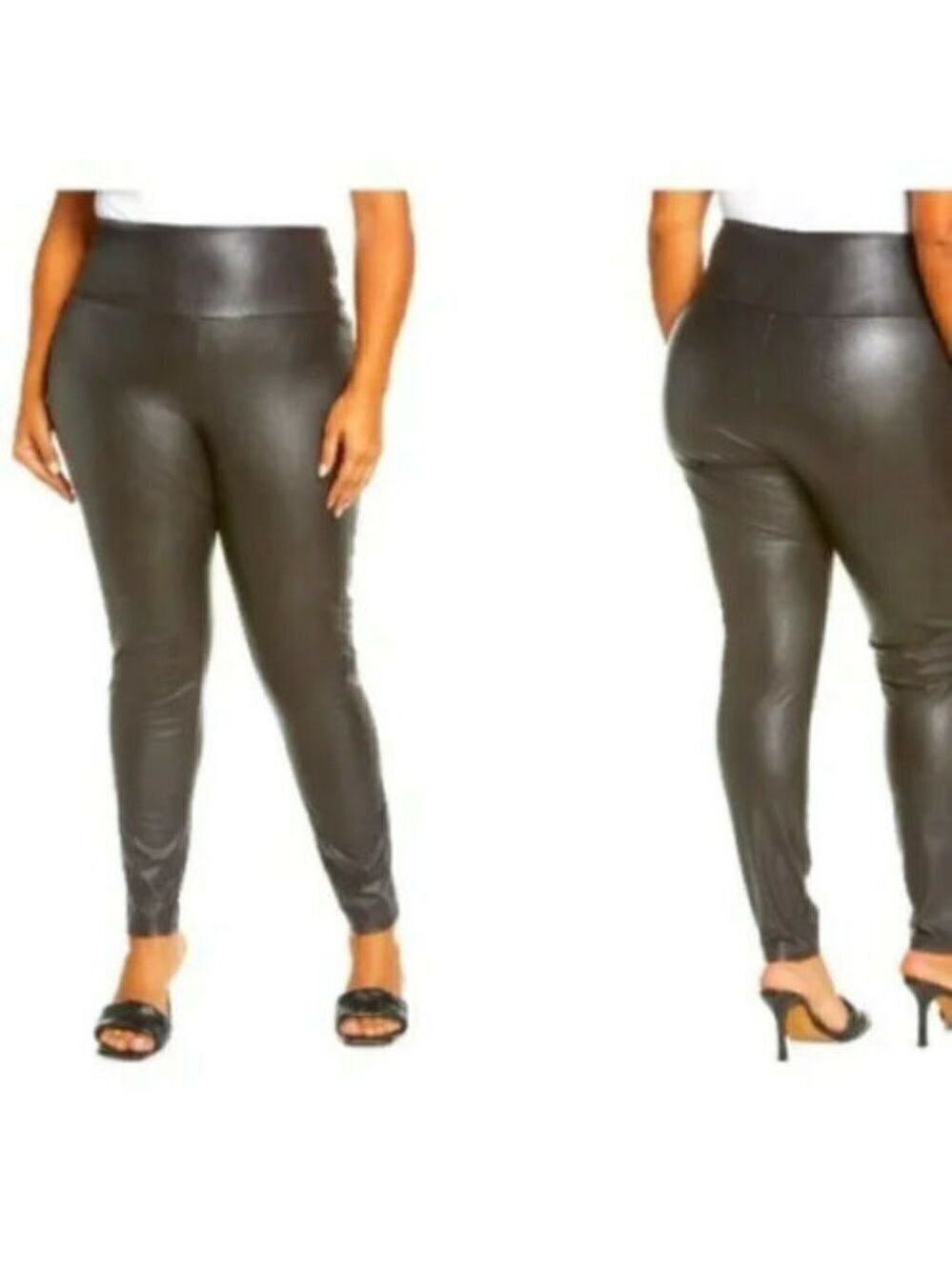 7 for All Mankind BNWT Faux Vegan Leather Legging Pants Sz 2X Plus New